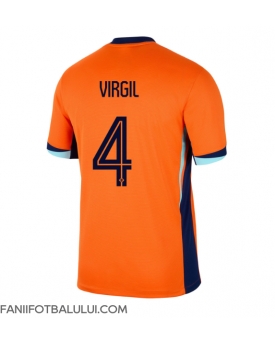 Țările de Jos Virgil van Dijk #4 Tricou Fotbal Replică European 2024 Barbati Acasa